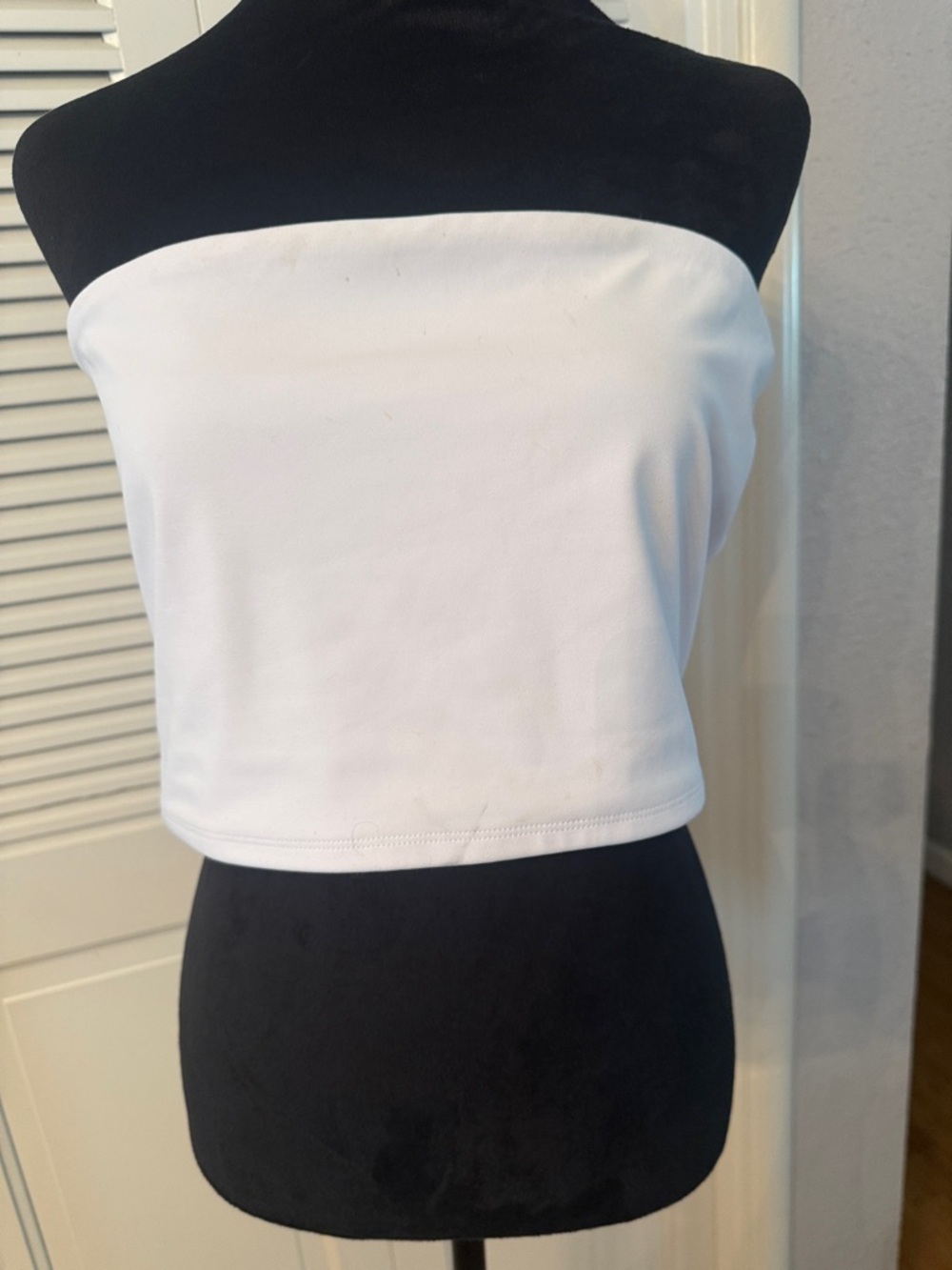 Express White Strapless Crop Tube Top
